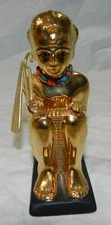 Franklin Mint Treasures of Tutankhamun - King Tut Squatting