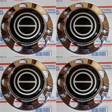 4ps 1980-1996 BRONCO F150 F-150 VAN Wheel Hub Center Cap CHROME RED New w/ Screw