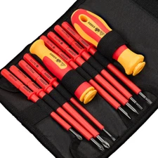 10Pc Electrician Insulated Screwdriver Set Slotted Phillips Torx Interchangeable