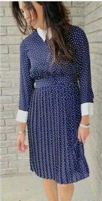 zara contrasting polka dot top