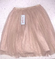 Girls Gold Embroidery Tulle Skirt - Cat Jack Size M 8 Christmas Skirt i12