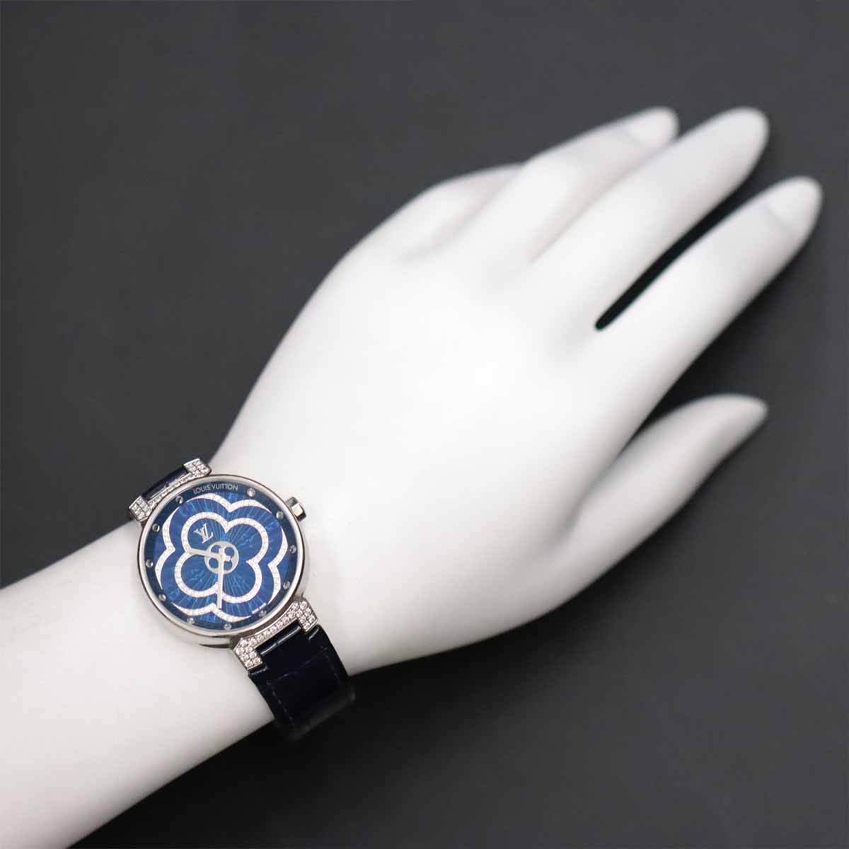 ルイヴィトン タンブール ムーンディヴァイン QA095 LOUIS VUITTON Tambour Moon Divine QA095 Ladies Watch From