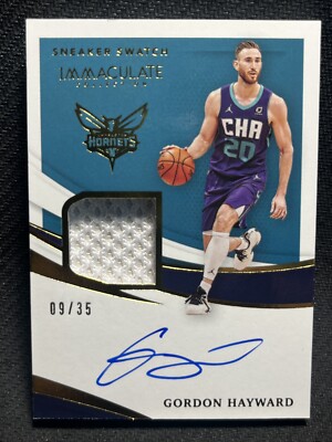2020-21 Panini Immaculate Collection GORDON HAYWARD SNEAKER SWATCH AUTO 9/35