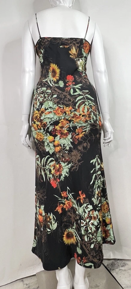 Vtg Jean Paul Gaultier Black Floral Dress L - Image 4 of 4