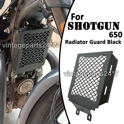 Passend für Royal Enfield Shotgun 650  Kühlerschutz aus Edelstahl, schwarz 