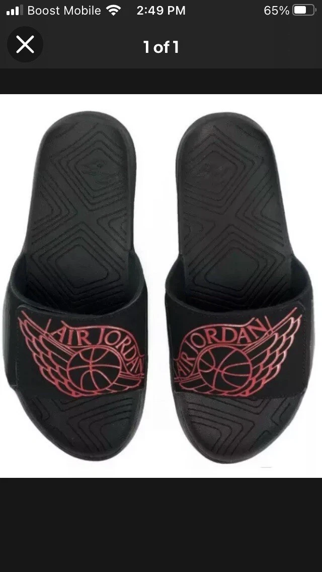 Sandali Jordan Hydro 7 nuovi con scatola da uomo AA2517 062 neri con ali scorrevoli taglia 8