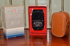 Vintage GE exposure light meter in box with case camera photography 8DW58Y4 USA