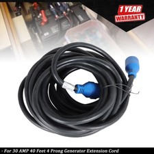 4 Prong 30 AMP 40 Feet Generator Extension Cord NEMA 14-30P to NEMA14-30R