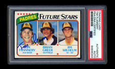 TIM FLANNERY SIGNED 1980 TOPPS ROOKIE BASEBALL CARD PSA/DNA AUTOGRAPHED PADRES