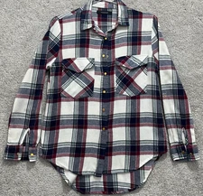 Atmosphere Women’s Button Down  Size 8 Flannel Shirt Check  Plaid Red Green