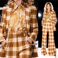 Zimmermann Tempo Longline Blazer In Caramel Check Nwt Size Au 0p Us 2 Brown Tan