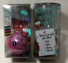 2 Onyx Bathhouse Surprise Boyfriend- Black Cherry Scent/ Bath Bomb/Wine Glasses