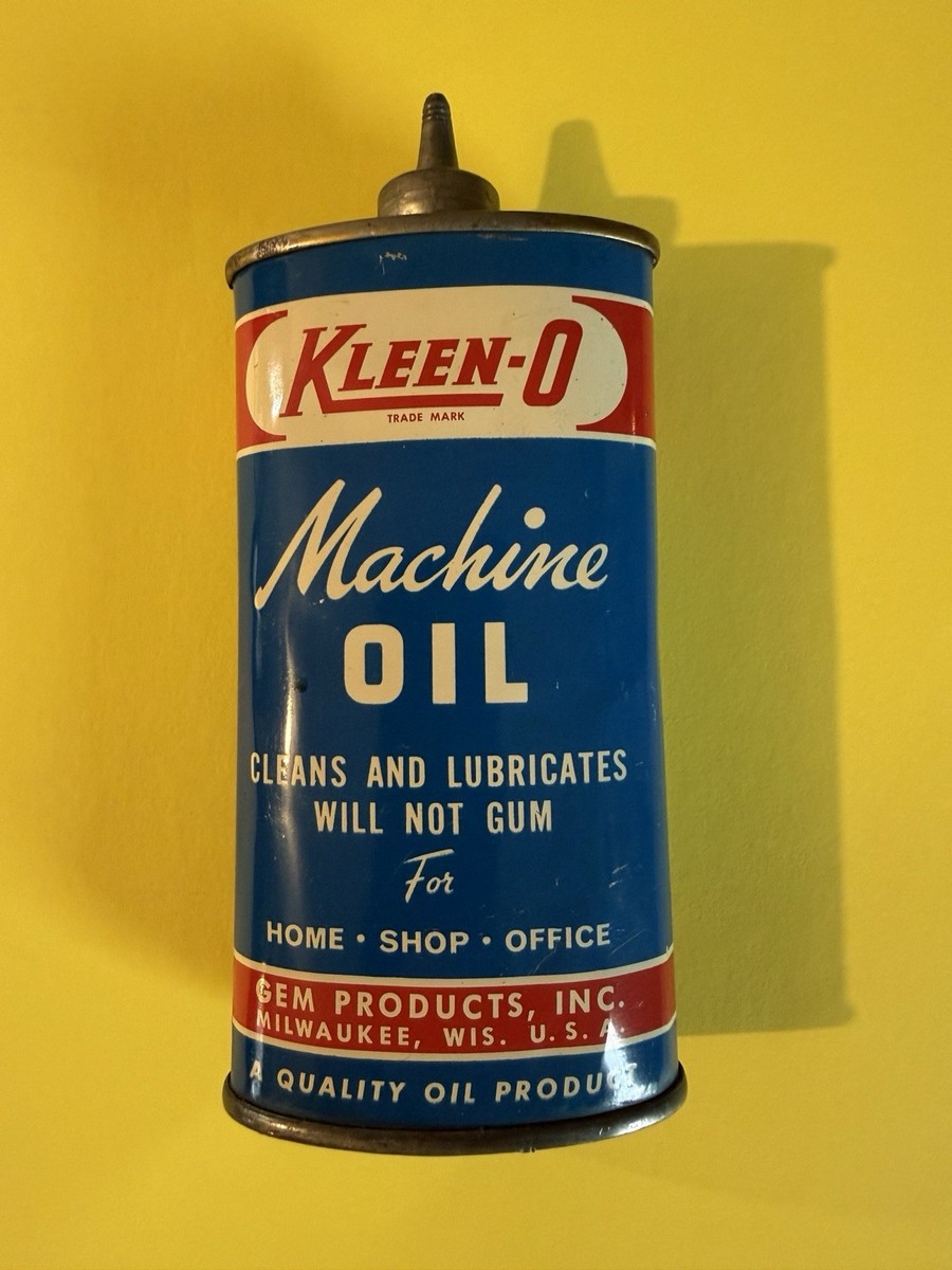 USA製 MCKENZIE TRIBE オイルドコットン Lヴィンテージ 1940's Vintage Kleen-O Machine Oil CAN Gem Products Milwaukee WS