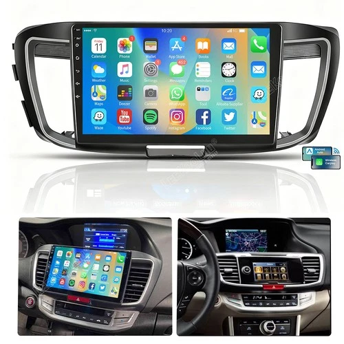 For Honda Accord 2013-2017 Apple Carplay Car Stereo Radio Android 15 GPS 2G+64GB
