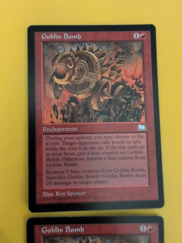 Goblin Bombx2. Enchantment.1 Has Mark Weatherlight Magic the Gathering Card. - Image 2 of 4