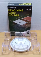 Jobar's - Revolving Playing Card Holder - Clear Acrylic - New in Box