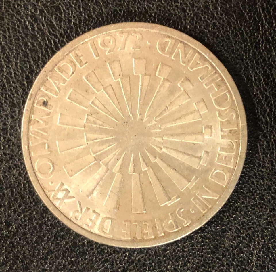 Moeda dos Jogos Olímpicos de Munique 1972 F Alemanha 10 Marcos PRATA 0,625 não circulada - Imagem 2 de 2