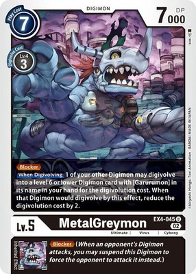 MetalGreymon - EX4-045 EX4-045 U Alternative Being Booster Digimon TCG