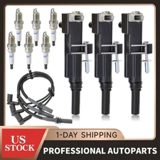 UF640 Ignition Coils & Spark Plugs Pack & Wire For 09-12 Dodge Ram Jeep Liberty