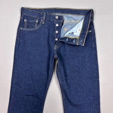 Levis 501 Jeans Mens 30x32 Blue Button Fly Denim Pants Original Classic Stretch