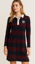 Tommy Hilfiger Y2K 2012 Oldmoney Classic long-sleeve rugby polo dress SZ.M Crest
