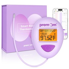 Premom Smart Basal Body Thermometer for Ovulation: Long-Tip for Hands-Free, D...