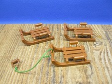 3 Schlitten Kinder Zubehör City Puppenhaus Winter Fun Sport Playmobil PF1197