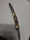 Buck 389 Canoe Pocket  Jigged Bone Handles Brass Bolsters 3" & 2.5" Blades Z-13  — photo 1
