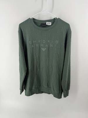 Emporio Armani, EA7 Men's, Raised Logo Sweatshirt, Sage Green XL