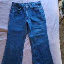 Original Vintage 1970 Women's Levi's Denim Jeans Medium Wash Flared bottoms