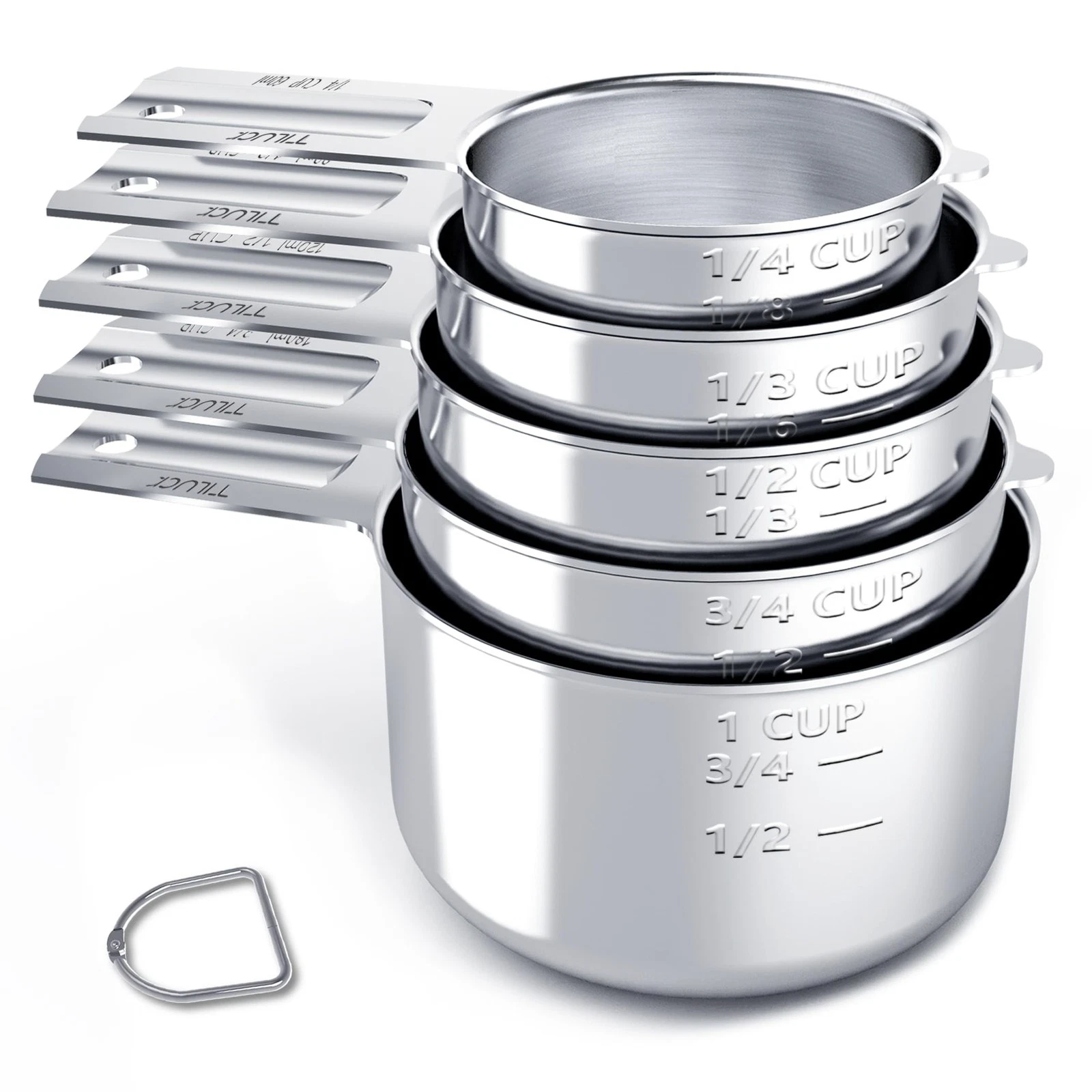 Stainless Steel Measuring Cups Set,Kitchen Gadgets for Cooking & Baking,Set of 5