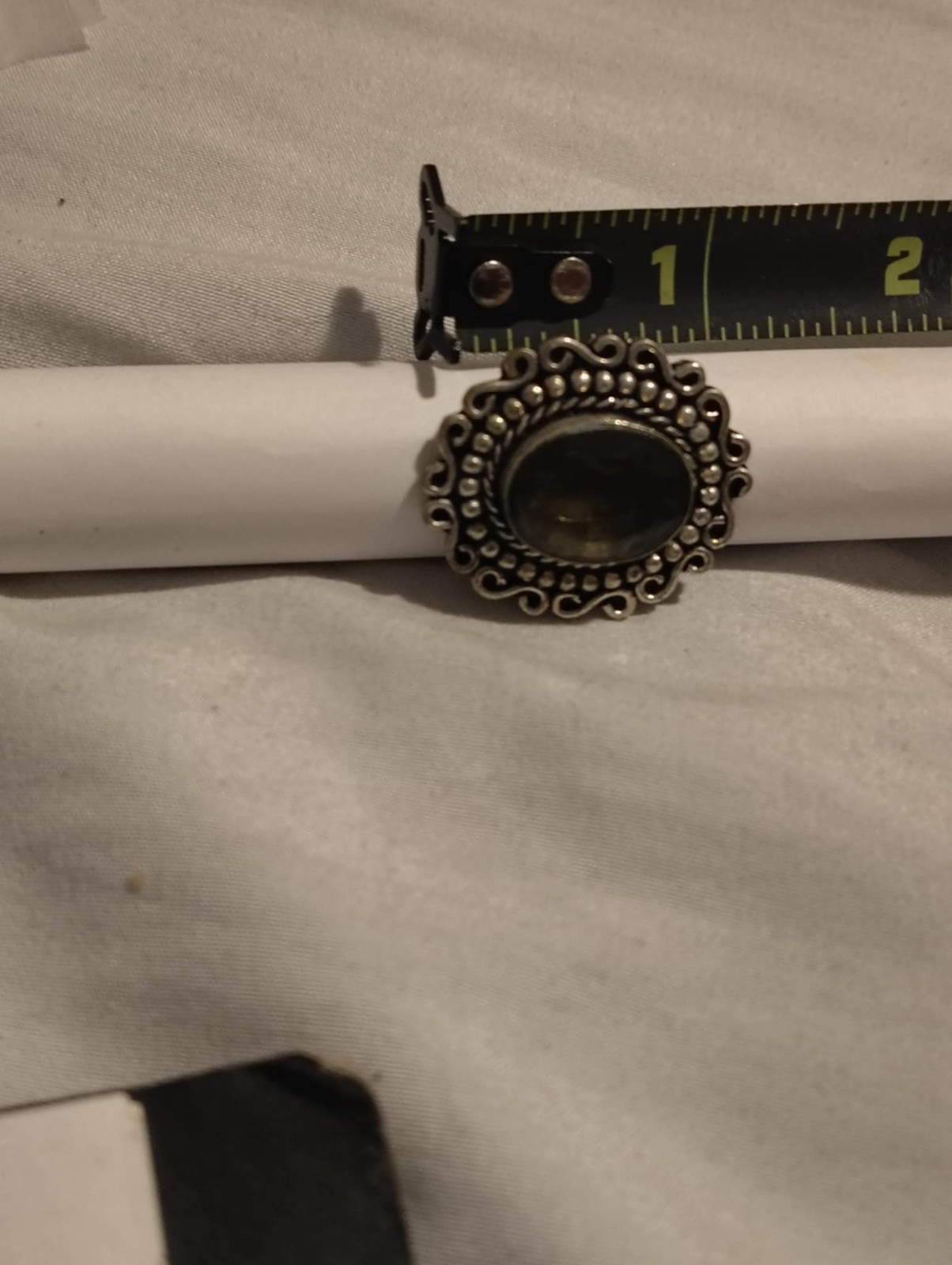 Victorian-Inspired Statement Silver Tone Filigree… - image 4