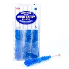 Blue Raspberry Rock Candy Sticks 12 Count Perfect For Parties And Buffets