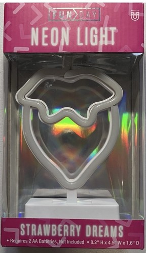 Strawberry LED Neon Light Sign 8.2” Battery Power Fun Day Strawberry Dreams New - Picture 2 of 2