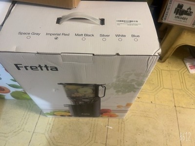 Fretta Imperial Red Slow Masticating Juicer Machines with 4.25''...