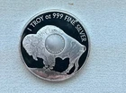 1 oz Buffalo Silver Round .999 fine Silver Bullion 1 Troy Ounce " SMI SILVER "