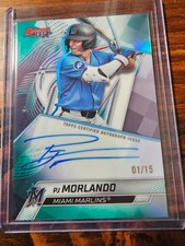 🔥 2025 Bowmans Best PJ Morlando Teal Auto # 01/15 B25-PM Marlins BOOKEND!