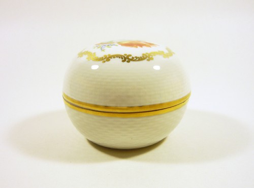 HEREND, TULIPE "FT" WICKER BONBONNIERE, HANDPAINTED PORCELAIN ! (J061) - Picture 8 of 9