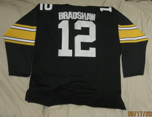 MITCHELL & NESS TERRY BRADSHAW 12 NFL THROWBACKS LONG SLEEVE JERSEY SIZE 60 - Picture 5 of 10