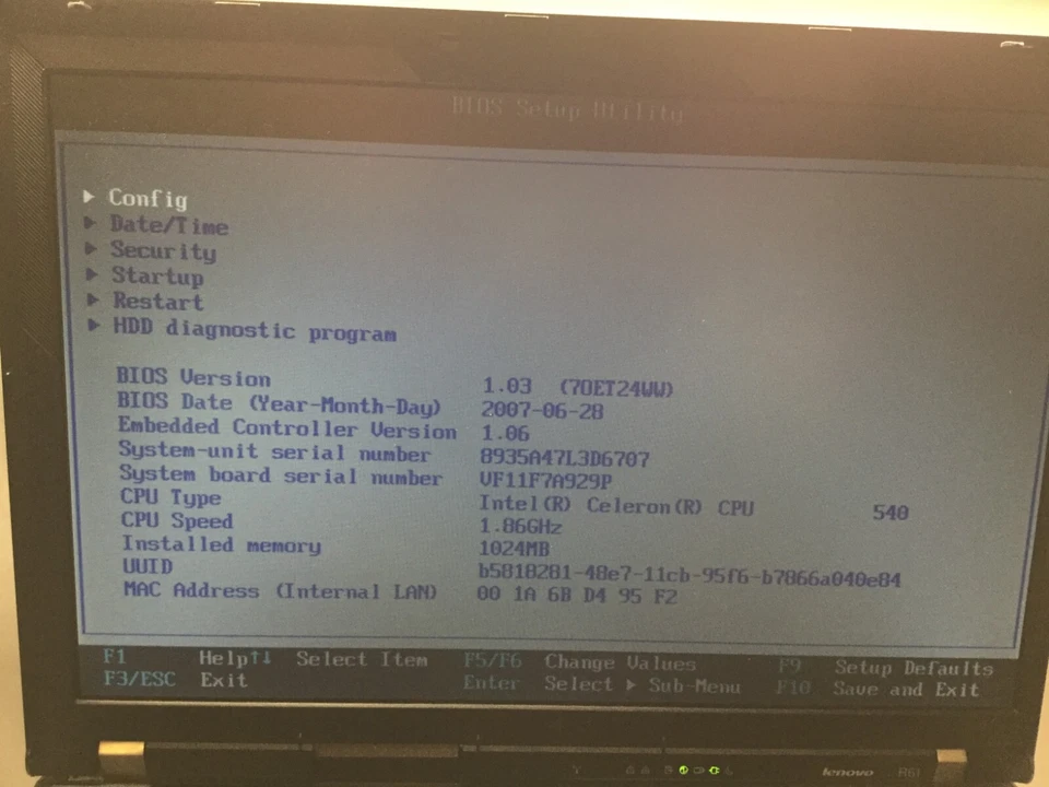 LOT OF 4 Lenovo ThinkPad R61 15" Laptop Intel Celeron -BOOT/ 2 BIOS LOCKED -MZ - Image 2 of 4