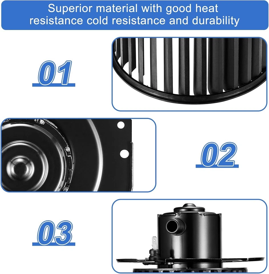 HVAC Heater Blower Motor Fan for 1992-1996 Chevrolet C1500 C2500 K1500 Suburban - Image 2 of 4