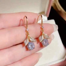 Creative, Shiny And Exquisite Gingko Leaf Earrings, Sparkling Earrings