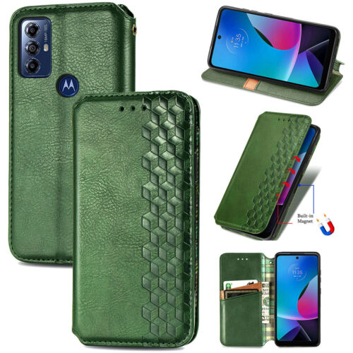 Funda tipo billetera de cuero con soporte para Motorola Moto G 5G Edge + G Stylus 2023 2024 - Imagen 13 de 52