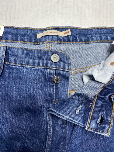 Levi's Sculpt Premium Blue Mid-Rise Ribcage Straight Ankle Women's Sz 28x27 NEW! - Picture 5 of 11