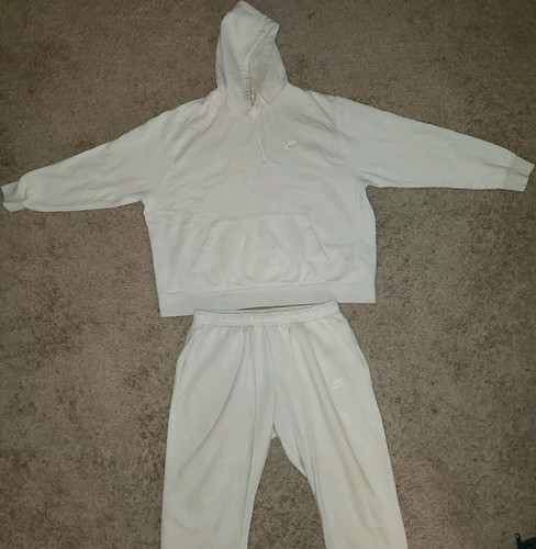 3XL Light Bone Nike Sportswear Club Fleece Hoodie & 2XL Fleece Jogger BV2654-072 - Picture 4 of 24