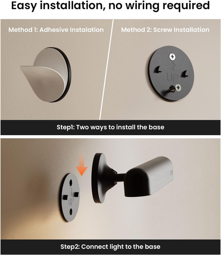 Rechargeable Wall Sconces LED Wall Lights with 7500Mah Battery Lamp for Bedroom, - Picture 7 of 9