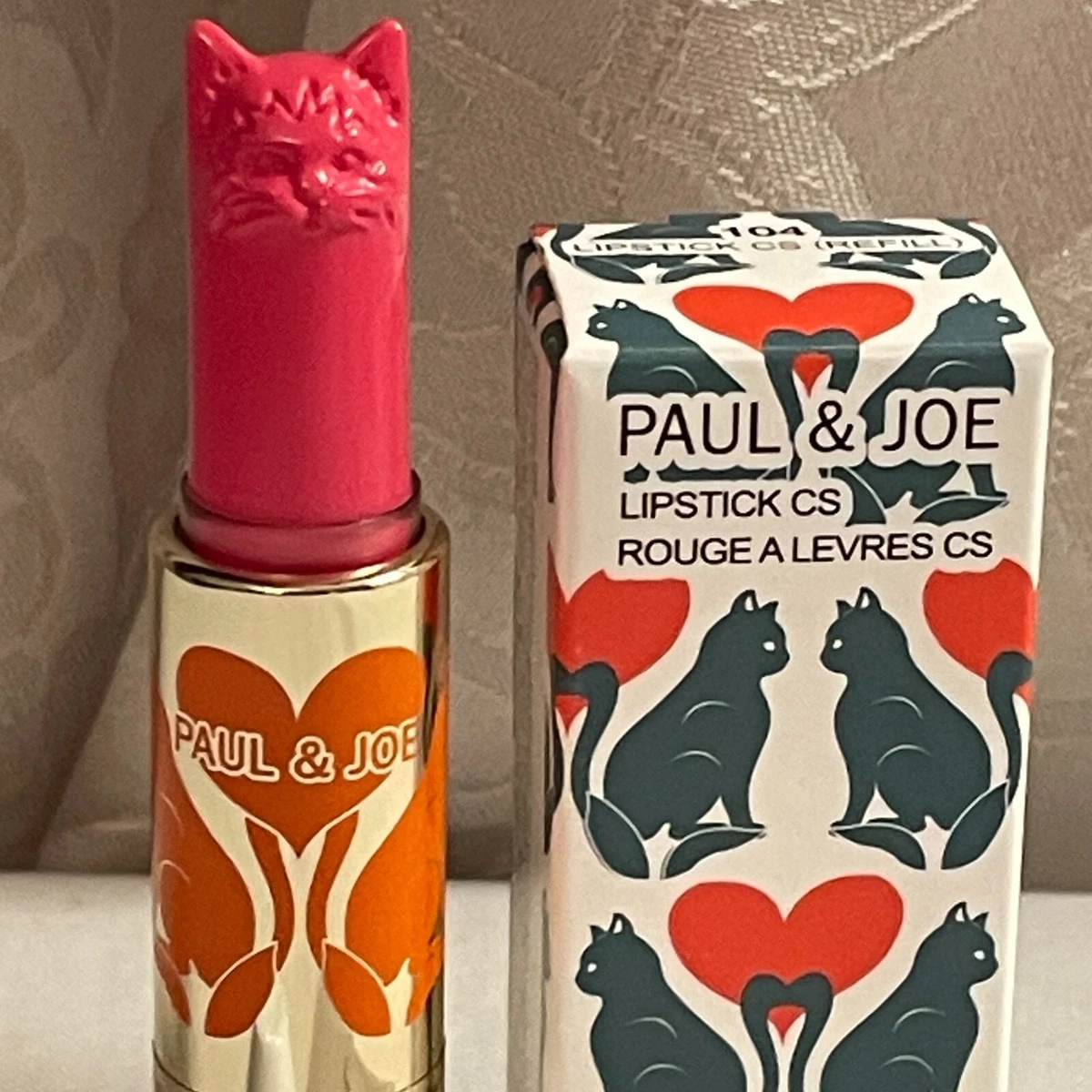 PAUL & JOE Cat Lipstick Refill - Limited Edition - 104 Persian Pink NEW
