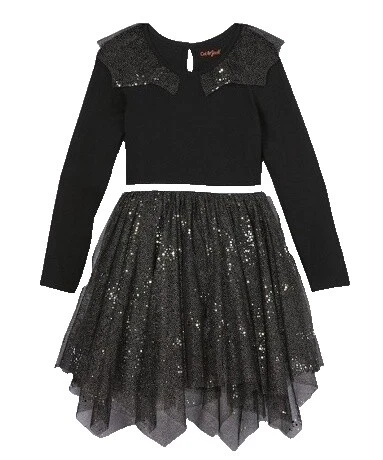 Mezcla de algodón vestidos de plata para niñas