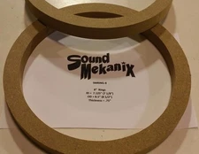 MDF Speaker / Spacer Rings, 8"  3/4" Thick One Pair Made In USA