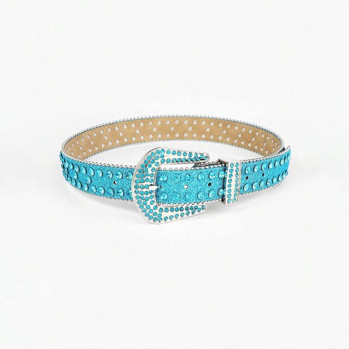 Rhinestone PU Leather Belt - Picture 6 of 15